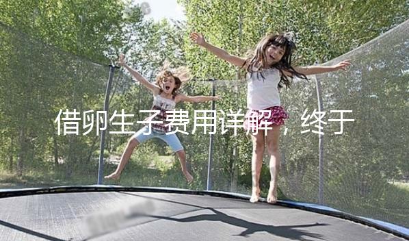 借卵生子費(fèi)用詳解，終于知道用別人卵子做試管要多少錢了