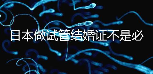日本做試管結婚證不是必需證件,單身女性也能實現生育夢